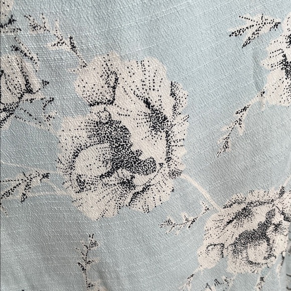 Free People NWOT Floral Ruffle Midi Wrap Dress in Light Blue and White, Size L - Picture 12 of 15